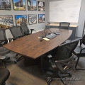 Espresso Boat Shape Boardroom Conference Table 96" x 48"